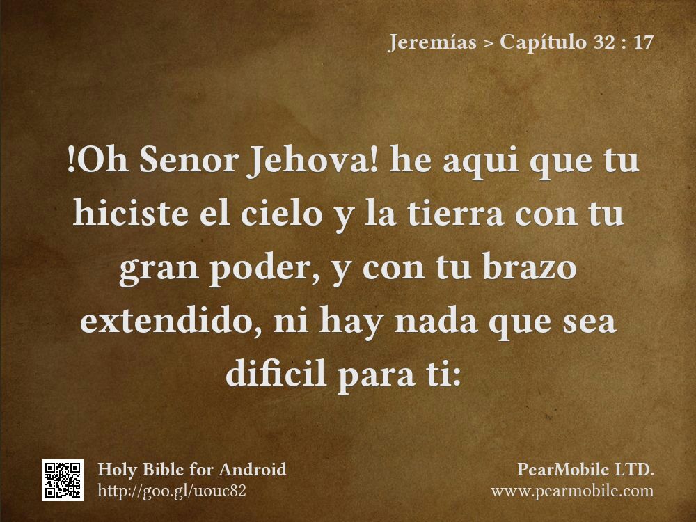 Jeremías, Capítulo 32:17